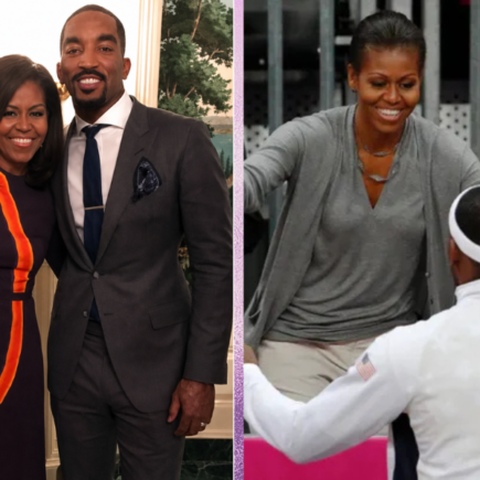 Michelle Obama and LeBron James