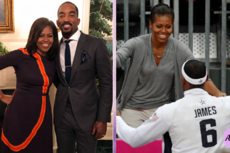 Michelle Obama and LeBron James